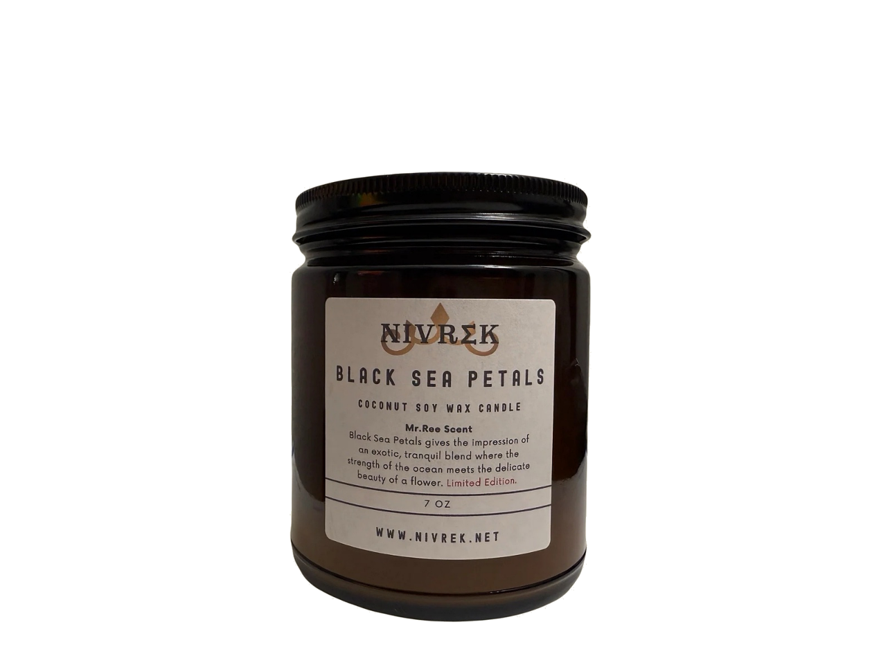 Black Sea Petals - Coconut Soy Wax Candle