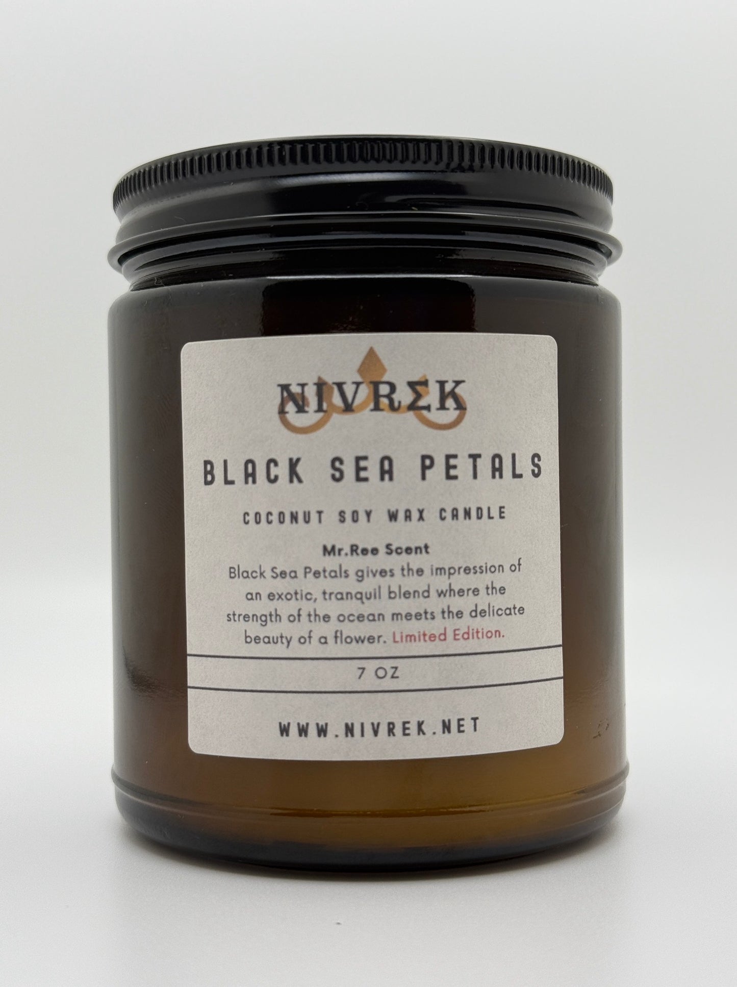 Black Sea Petals - Coconut Soy Wax Candle